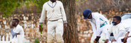 Cricketers with their kit