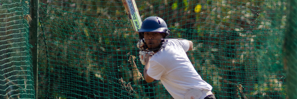 Batter practising in the nets
