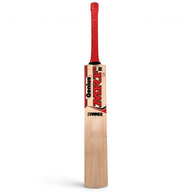 AKS CRICKET MRF Genius Hammer English Willow cricket bat with red grip and Virat Kohli signature branding