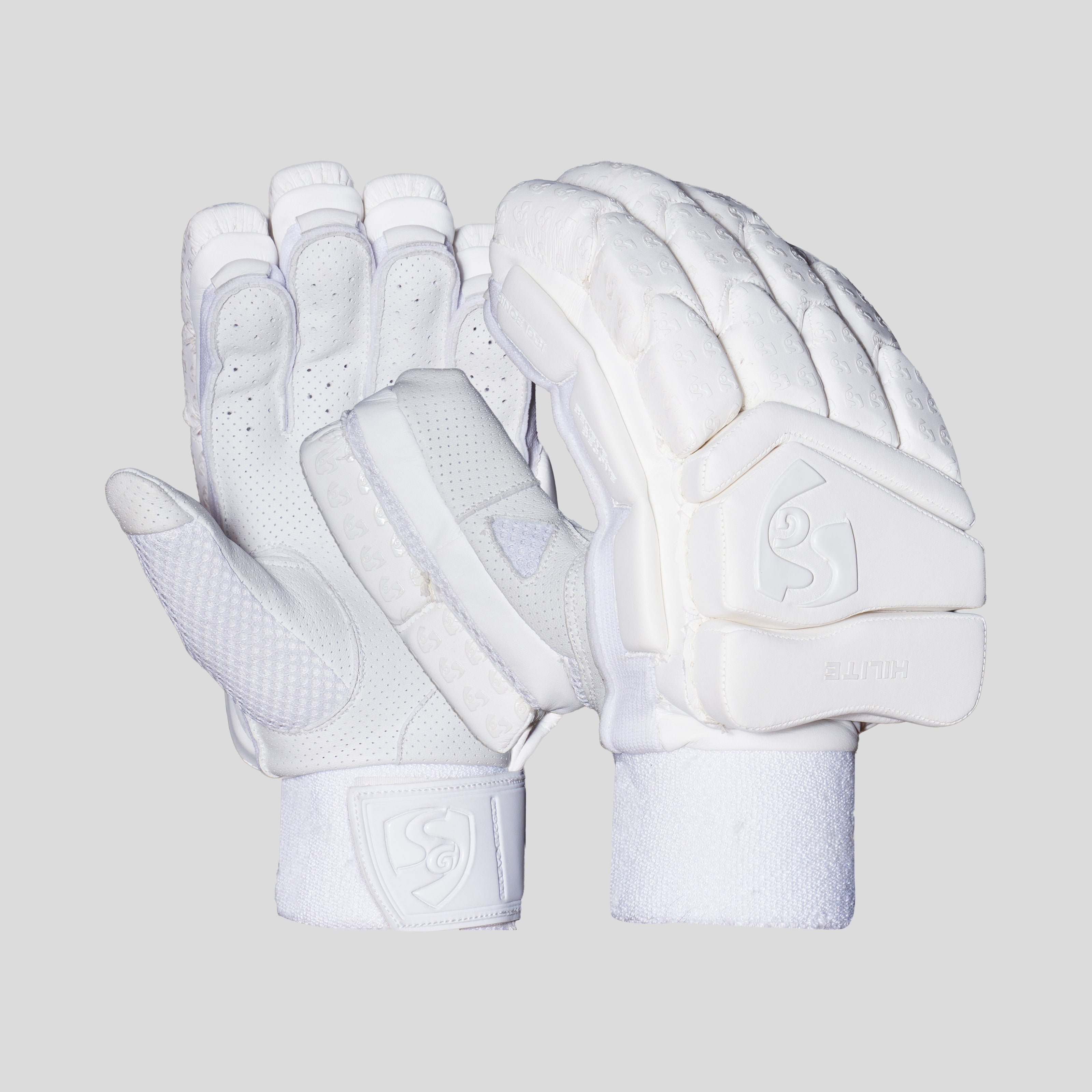 SG Hilite White Batting Gloves