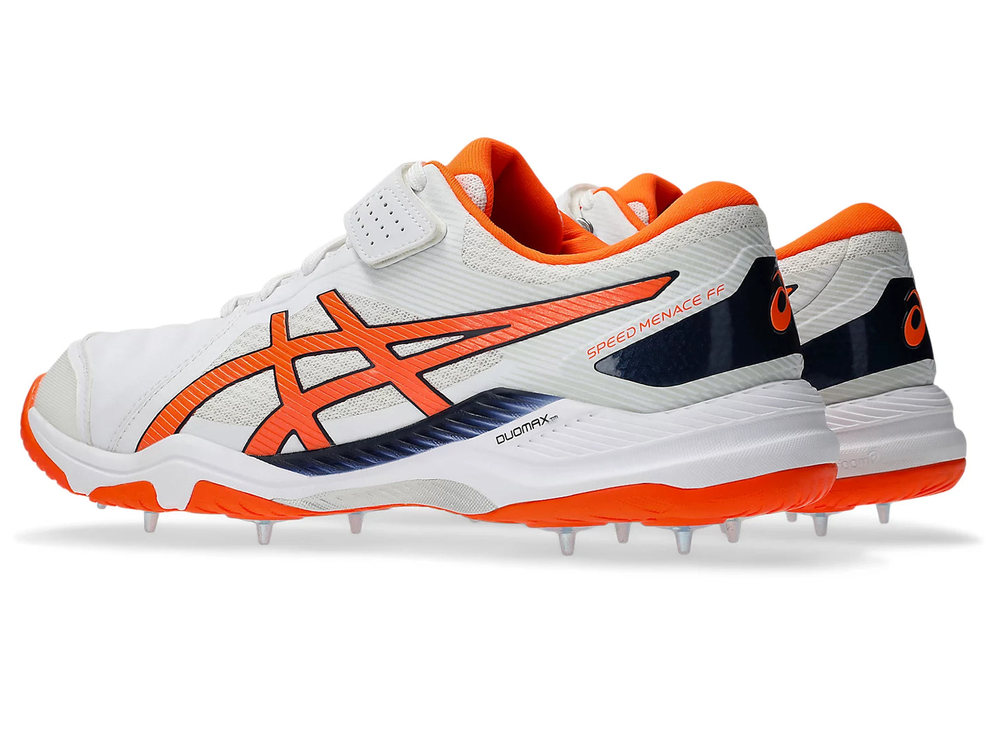 Asics Speed Menace FF Cricket Spikes - White/Orange