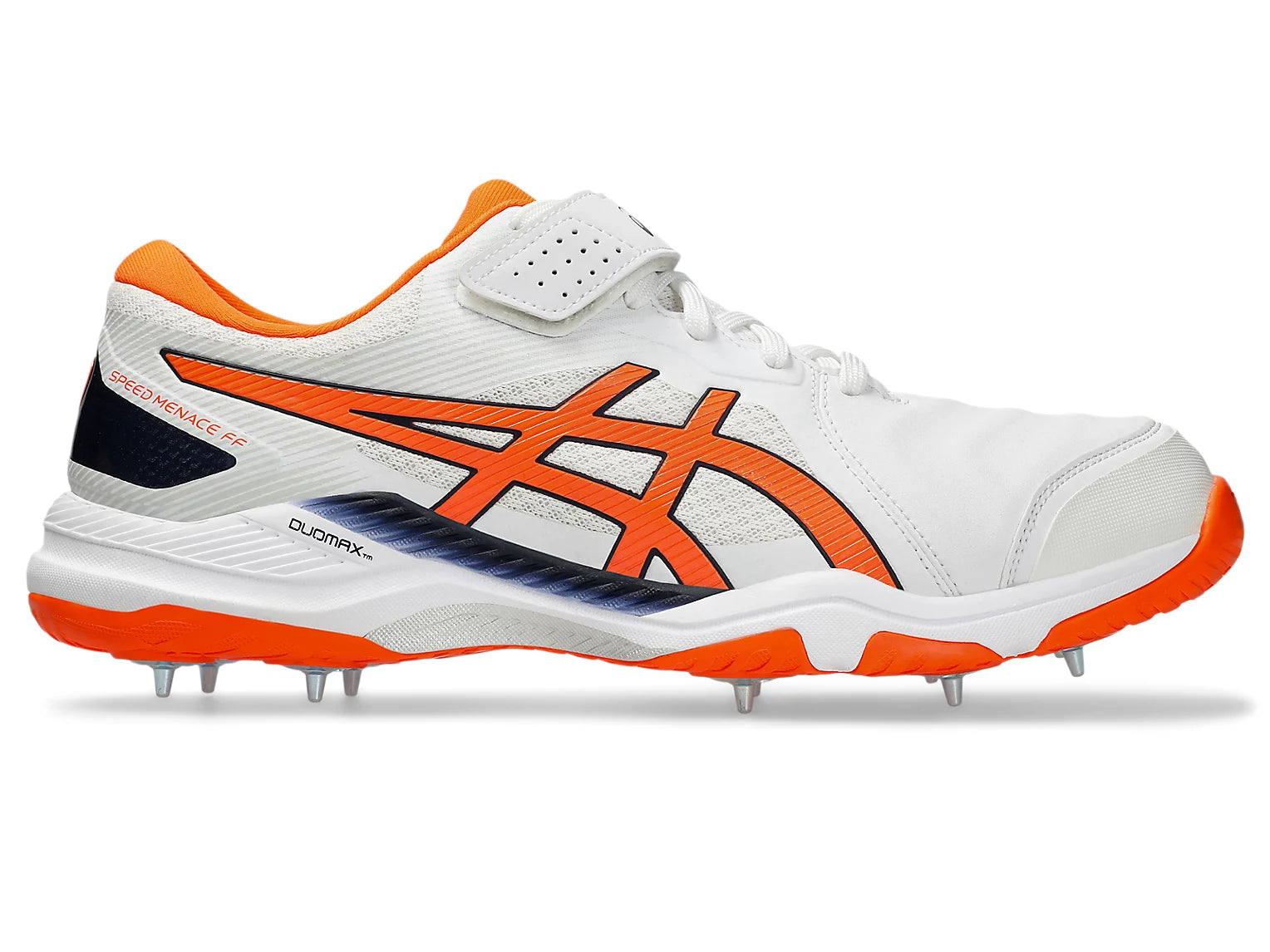 Asics Speed Menace FF Cricket Spikes - White/Orange