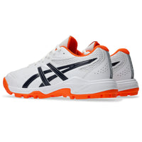 Asics Gel-Peake 3 GS kids cricket shoes white midnight side view