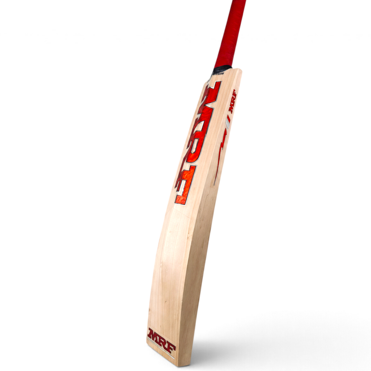 AKS CRICKET MRF Genius Run Machine English willow cricket bat with red branding and short handle