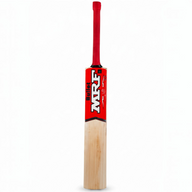 AKS CRICKET MRF Bullet English willow cricket bat with red grip and black and red branding on the face