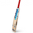 AKS CRICKET MRF Power 400 English willow cricket bat with blue and silver decals and a red handle grip