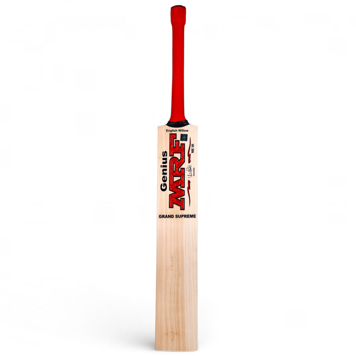 AKS CRICKET MRF Grand Supreme Grade 1 English willow cricket bat with red grip and signature branding