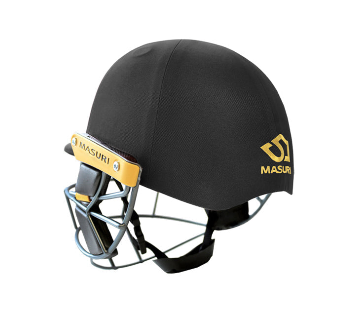 Masuri T Line Steel Wicket Keeping Helmet - Black