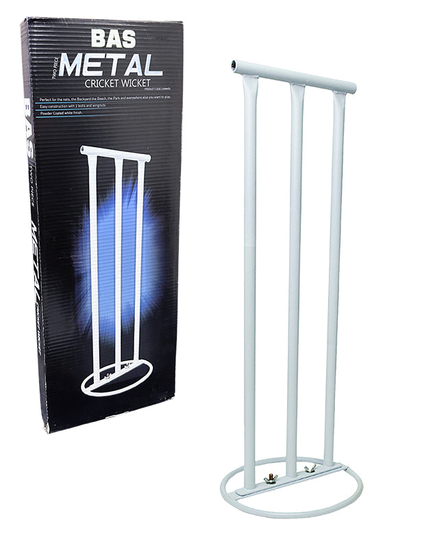 BAS METAL CRICKET WICKETS TWO PIECE - DELUXE