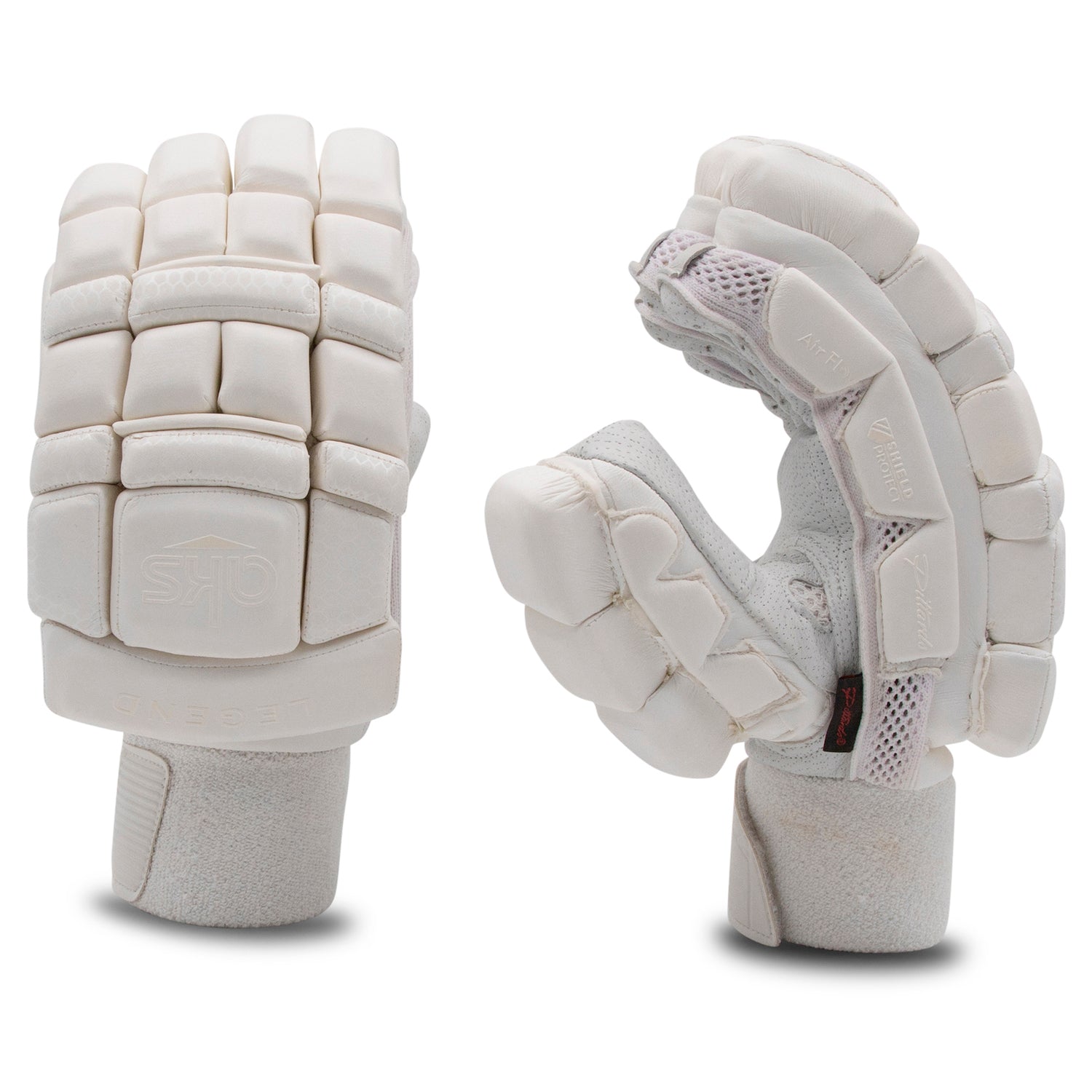 AKS LEGEND BATTING GLOVES WHITE