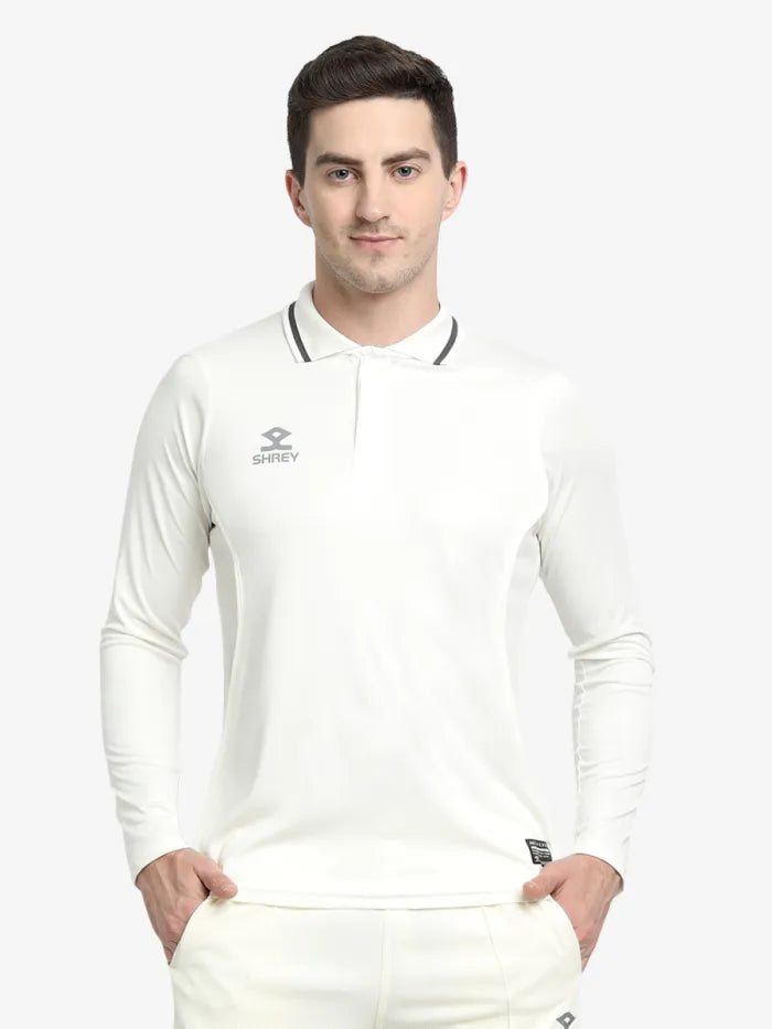 Shrey Premium Long Sleeve Shirt Cream