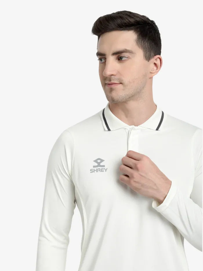 Shrey Premium Long Sleeve Shirt Cream
