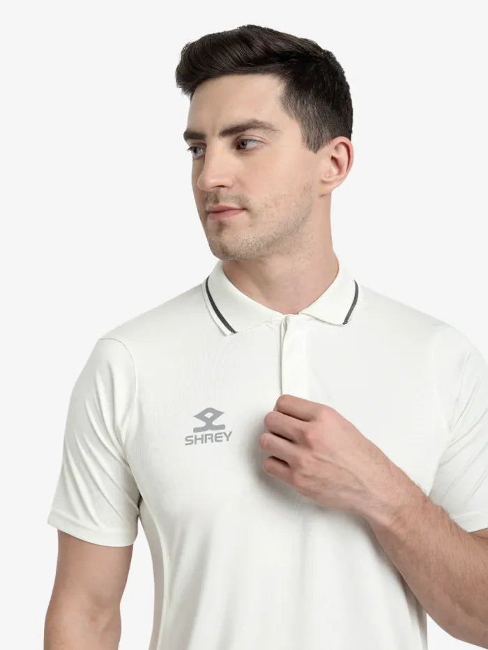 Shrey Premium Short Sleeve Shirt Cream