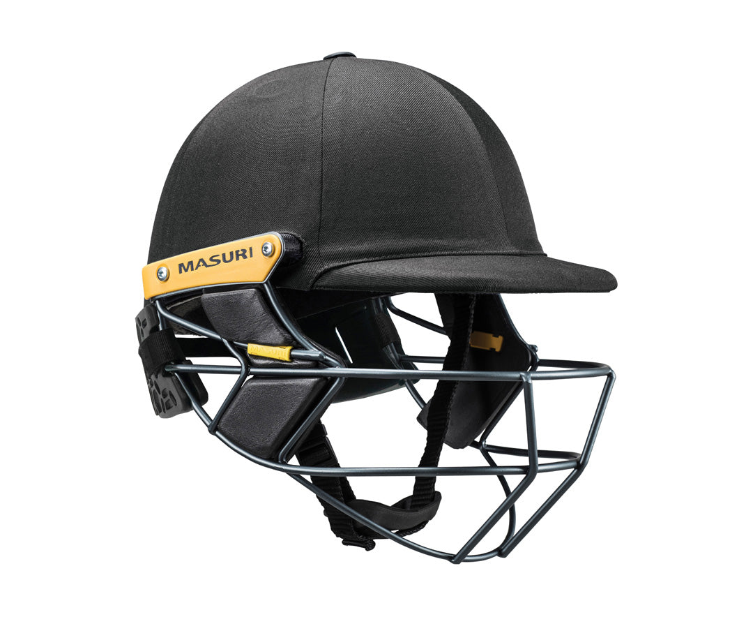 Masuri T Line Steel Cricket Helmet - Black
