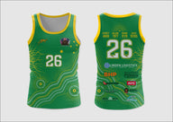 Green & Gold Singlet Kids — Newman Bloody Slow Games