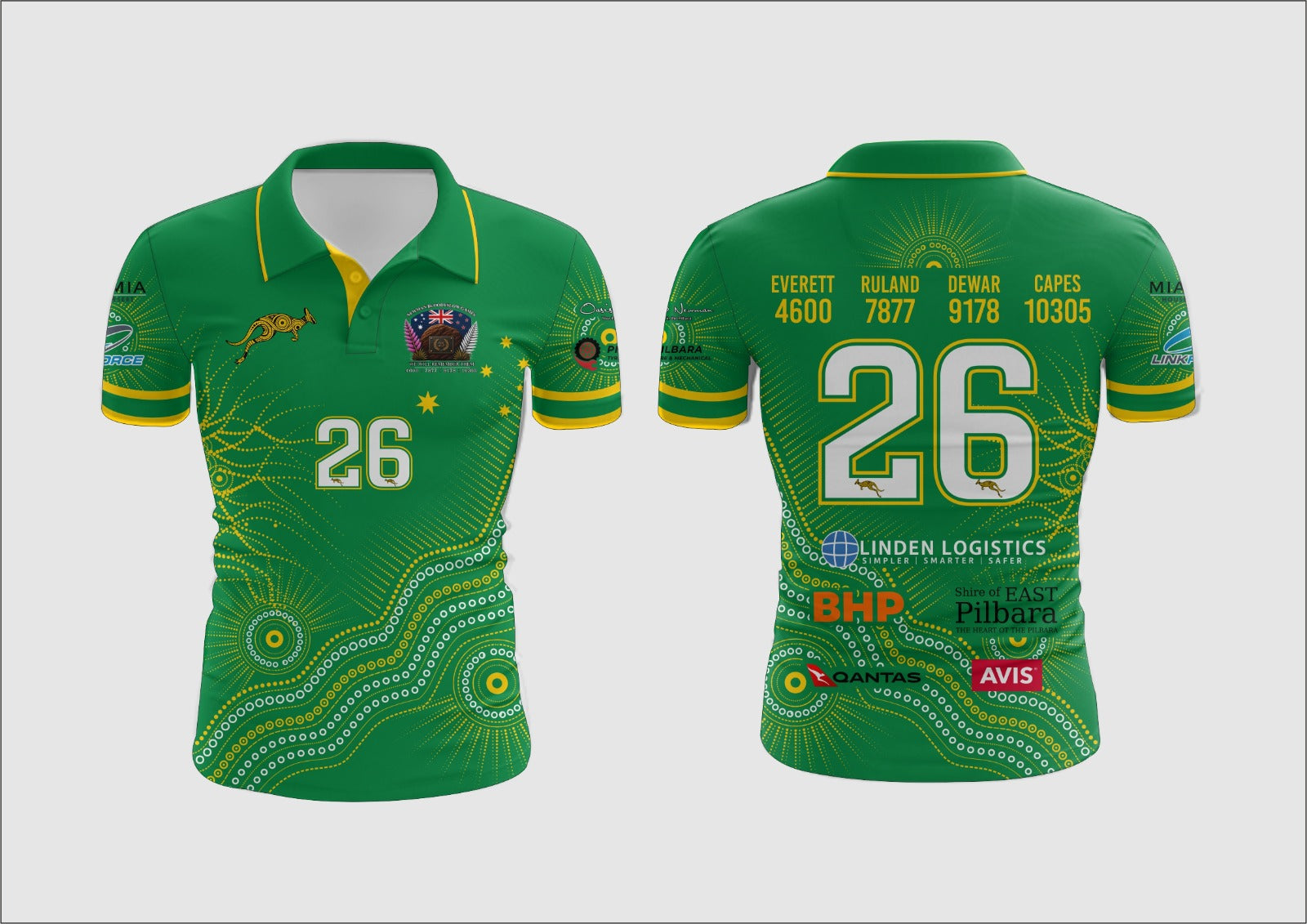 Green & Gold Polo Kids — Newman Bloody Slow Games