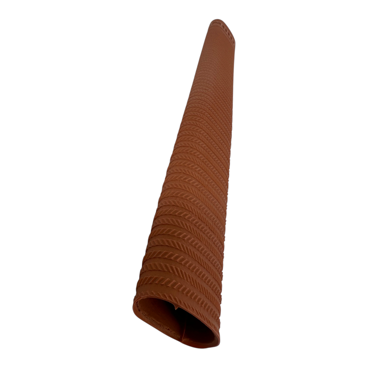 AKS CRICKET SS single rubber bat grip in brown with a textured herringbone pattern for shock absorption and control