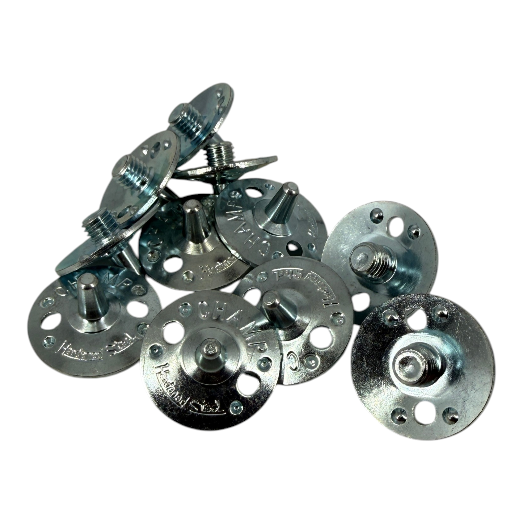AKS CRICKET Champ replacement metal spikes for cricket shoes, set of 22 hardened steel studs for superior field grip.