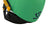 AKS CRICKET professional green batting helmet with a protective steel grille and black honeycomb base detail