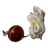 AKS CRICKET Hercules genuine leather red cricket ball attached to a long white nylon cord for solo batting practice