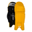 AKS CRICKET Legend yellow cricket batting pads with high density foam, wide knee protection, and adjustable straps