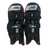 AKS CRICKET Legend batting pads in maroon and black with moulded knee rolls and three-bolster face design.