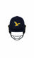 AKS CRICKET professional navy blue cricket helmet with a reinforced steel grille and yellow eagle logo