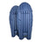 AKS CRICKET navy wicket keeping pads with moulded knee rolls and bolstered insteps for mobile cricket protection.