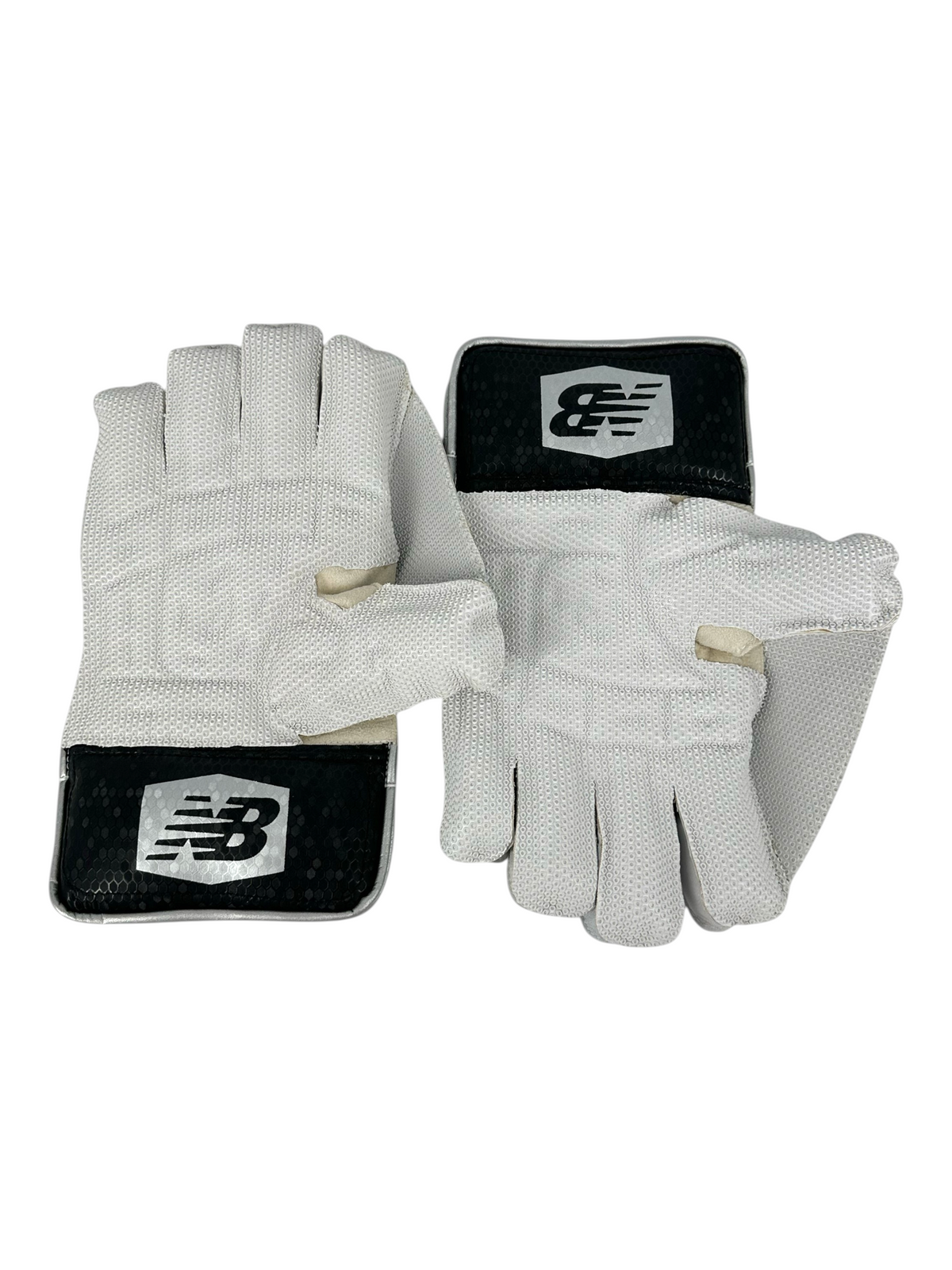 AKS CRICKET New Balance 12i wicket keeping gloves in white and black with premium leather and octopus rubber palm