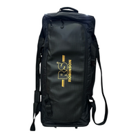 AKS CRICKET Robinson RS Signature black cricket bag with three wheels and a separate boot compartment