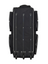 AKS CRICKET Robinson Signature wheelie cricket duffle bag in black with sturdy wheels, standing in a sports shop.