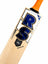 AKS CRICKET RS Signature English willow cricket bat with blue and silver branding and an orange handle grip.