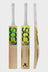 SCC SWITCH Rush Gold 675 junior English willow cricket bat with gold and teal branding and white grip