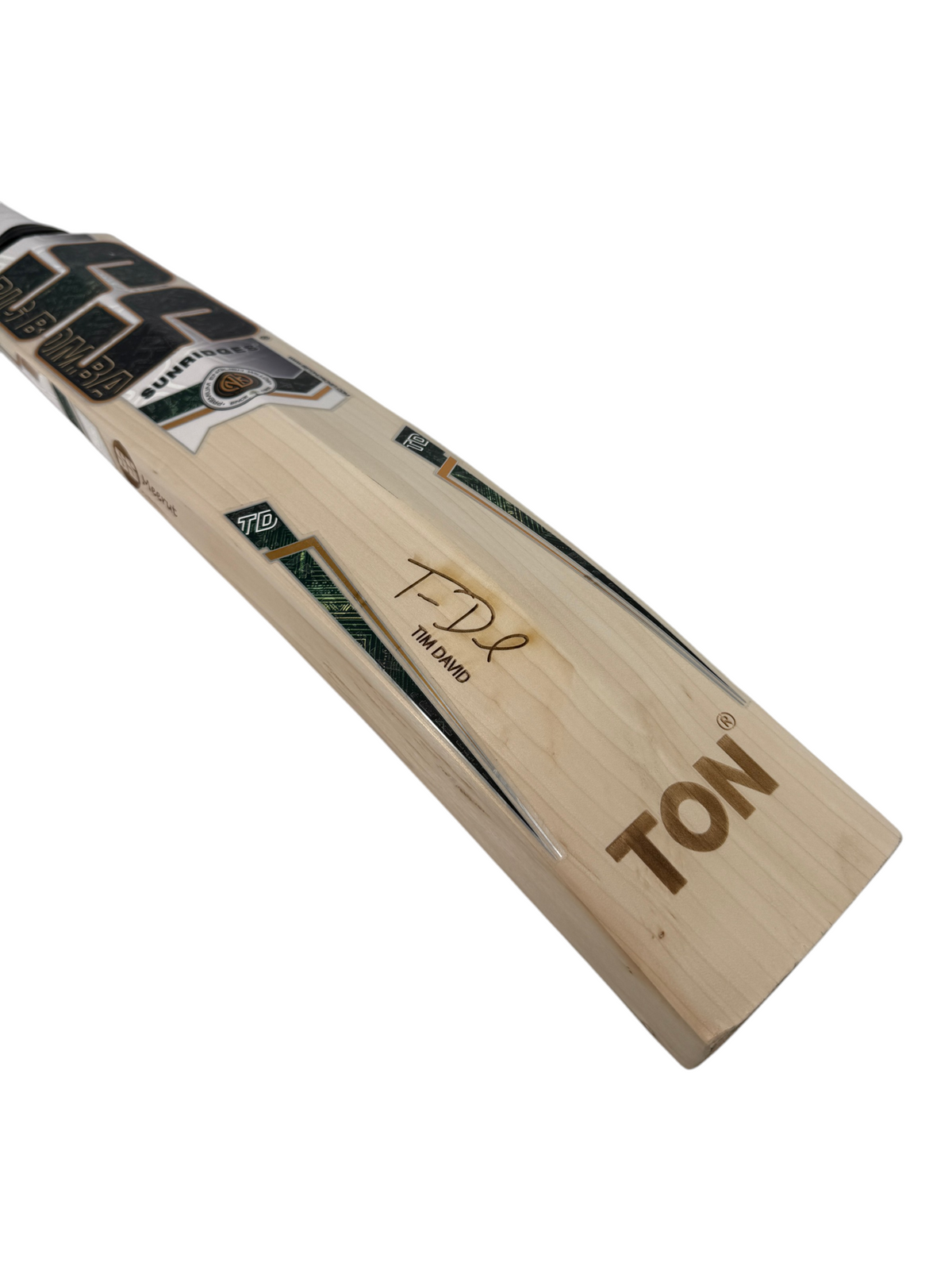 AKS CRICKET SS Tim David Players Edition English Willow cricket bat with signature and 9+ grain profile
