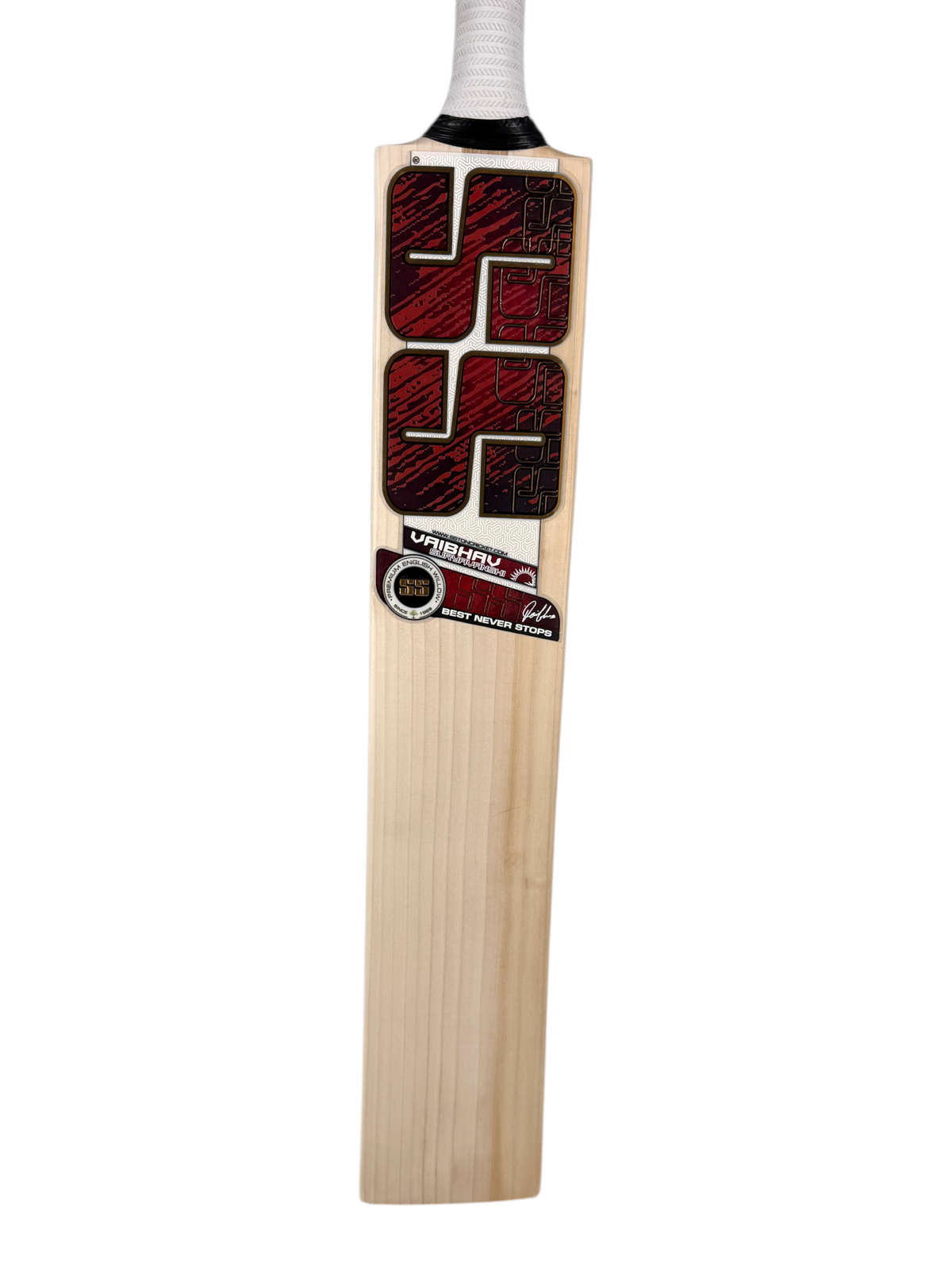 AKS CRICKET SS Vaibhav Suryavanshi Players Edition English willow cricket bat with signature red and black decals