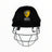 AKS CRICKET black WAVC branded cricket helmet cover with a protective silver metal grille