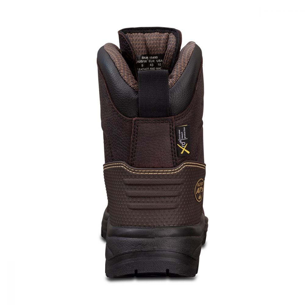150MM BROWN LACE UP BOOT - WATERPROOF & CAUSTIC RESISTANT