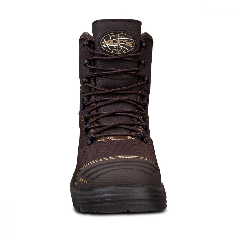 150MM BROWN LACE UP BOOT - WATERPROOF & CAUSTIC RESISTANT