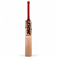 AKS CRICKET MRF Genius Soldier English willow cricket bat with red grip and bold branding on a white background