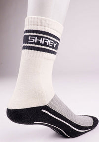 Shrey Elite double layer cricket socks off white pack of 2