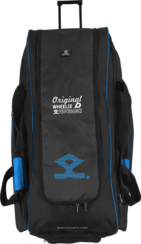 SHREY PERFORMANCE WHEELIE BAG BLACK / ELECTRIC BLUE