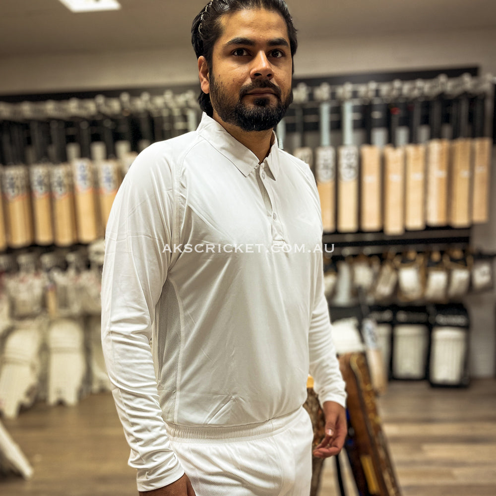 AKS MEN WHITE PLAYING TOP FULL SLEEVES