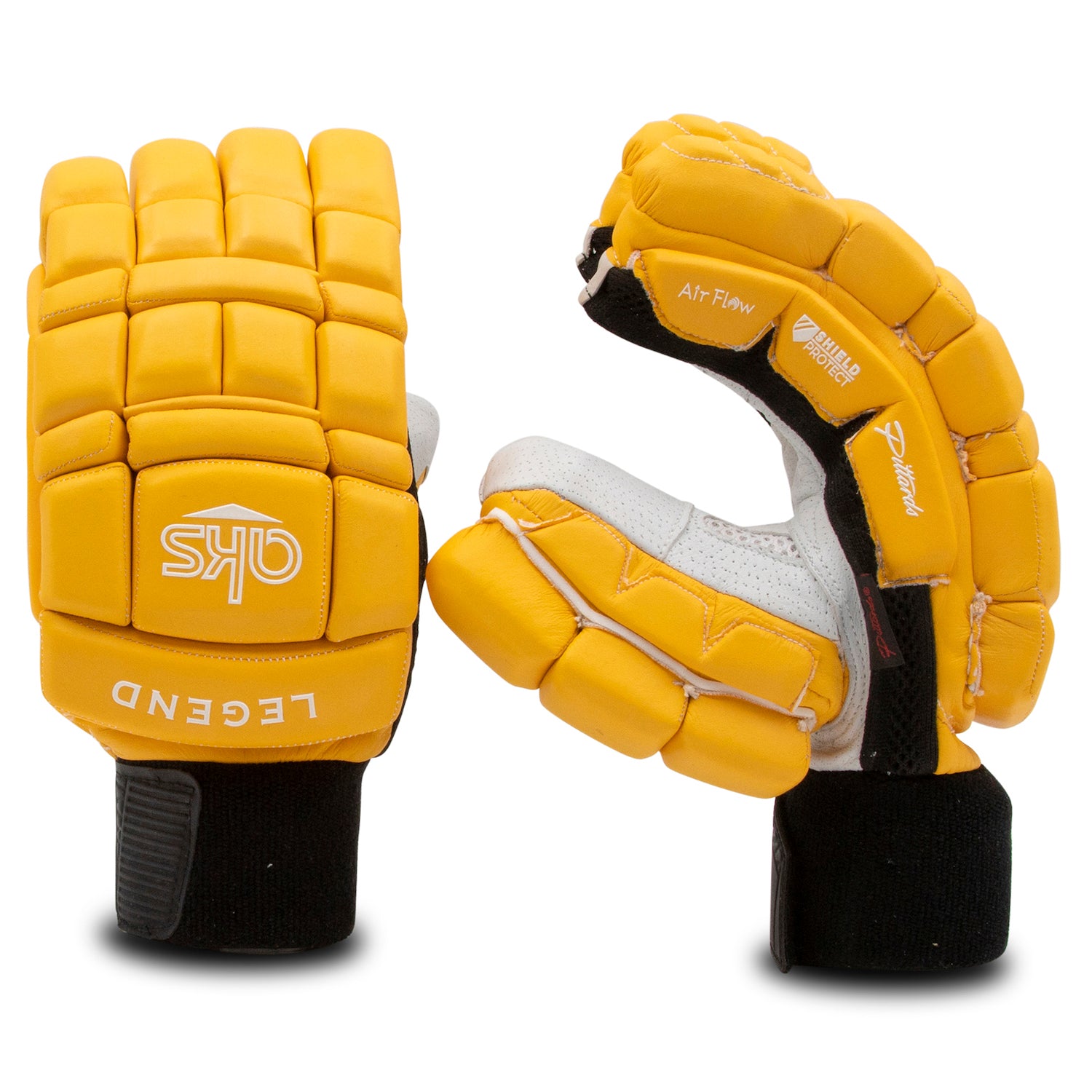 AKS LEGEND BATTING GLOVES GOLD YELLOW
