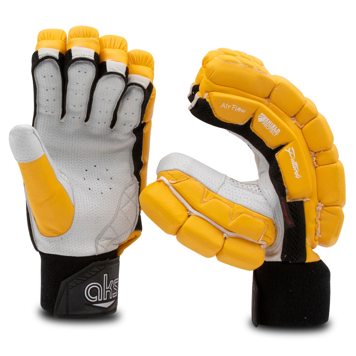 AKS LEGEND BATTING GLOVES GOLD YELLOW
