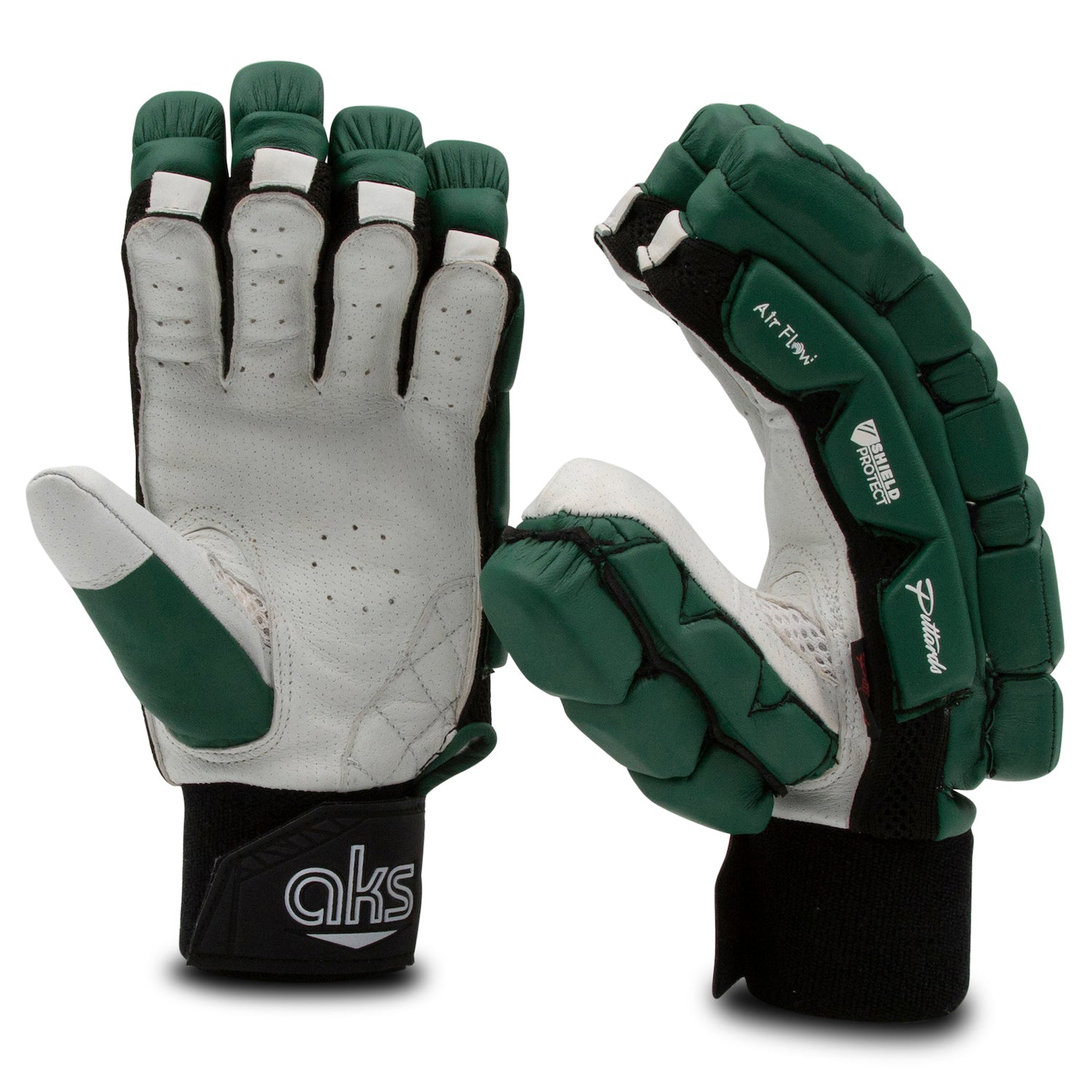 AKS LEGEND BATTING GLOVES BOTTLE GREEN