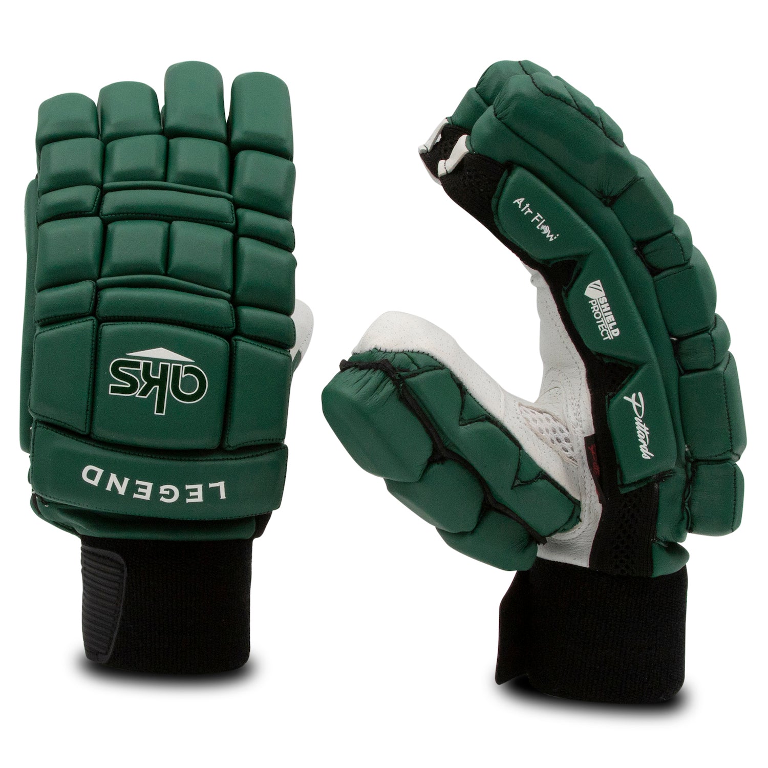 AKS LEGEND BATTING GLOVES BOTTLE GREEN