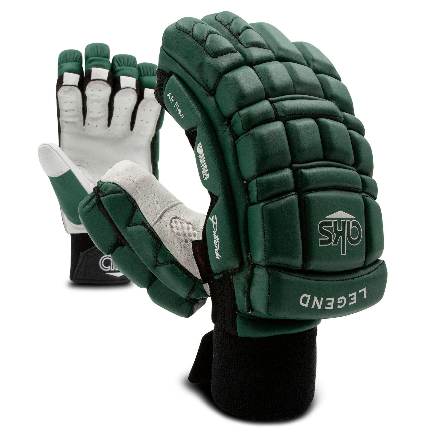 AKS LEGEND BATTING GLOVES BOTTLE GREEN